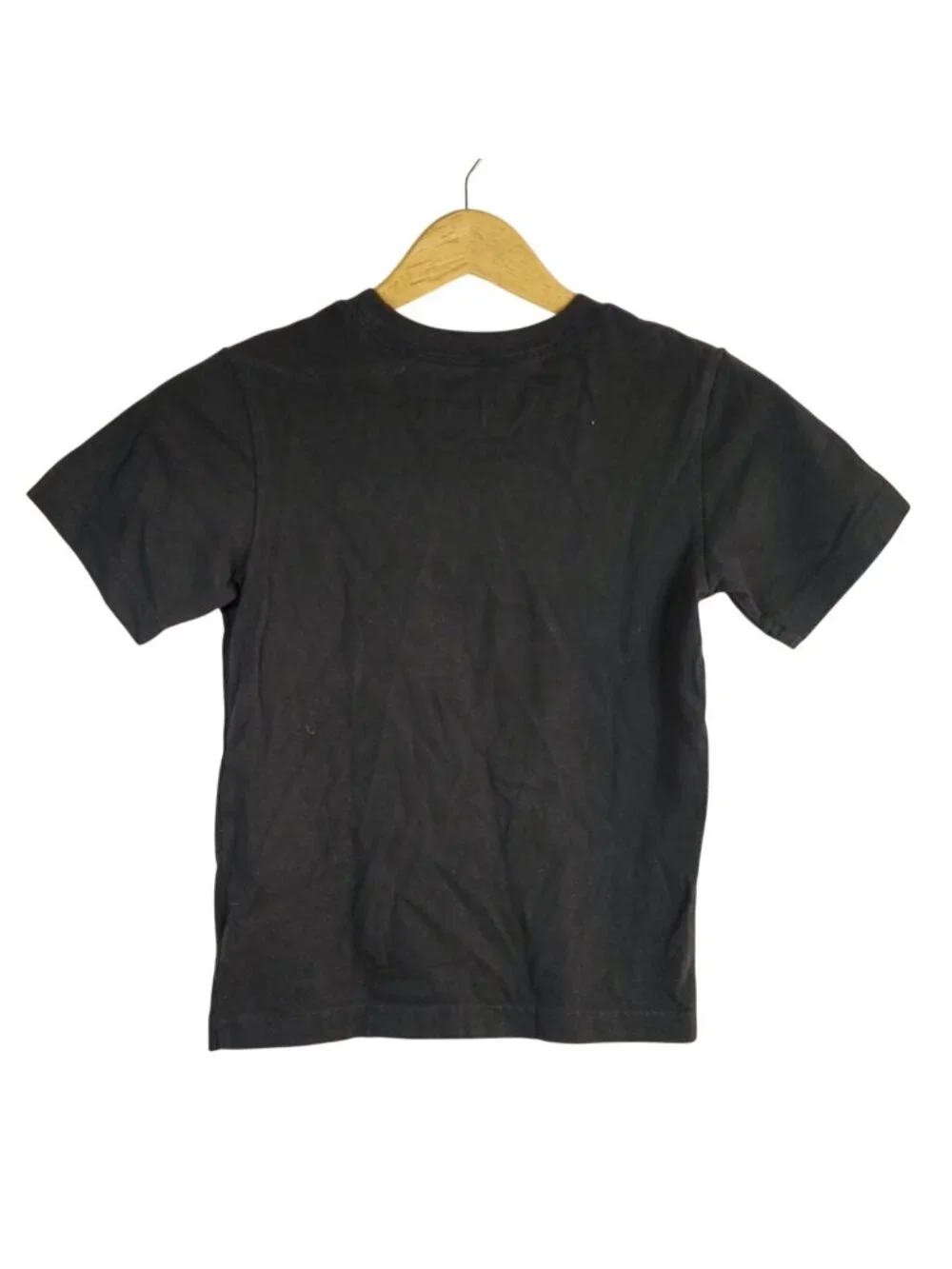 Children's Place Boys 100% Cotton T Shirt x2 Black Blue Small Short Sleeve Solid